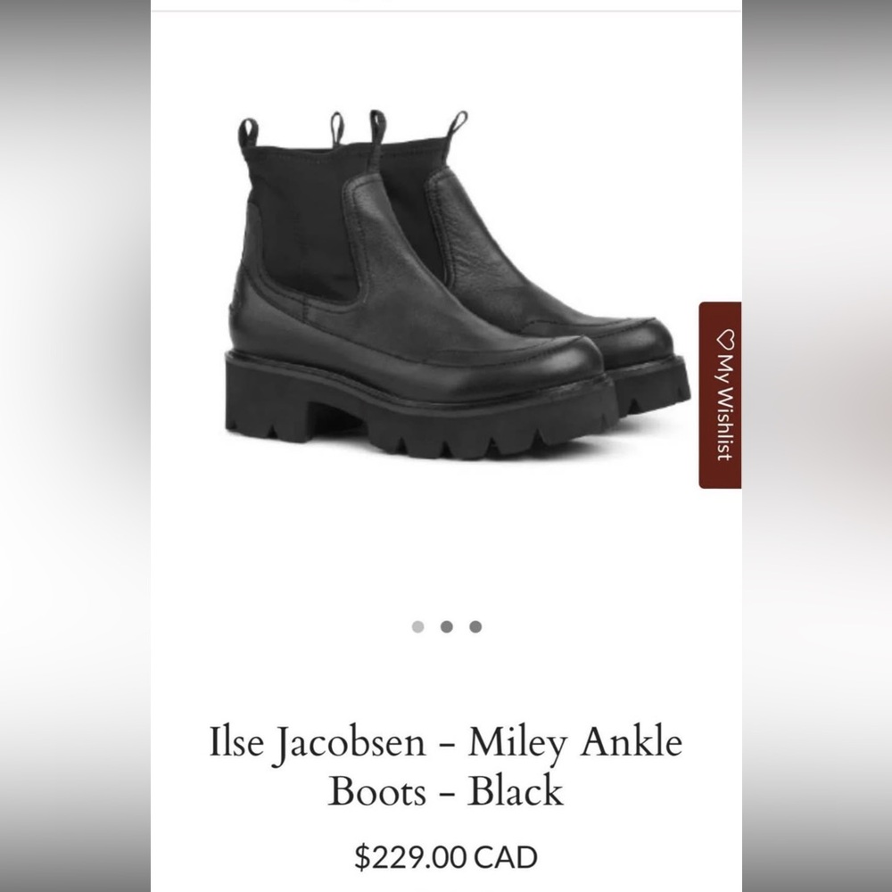 BNWT Ilse Jacobsen Black Chunky Ankle ‘Miley’ Boots FREE SHIPPING